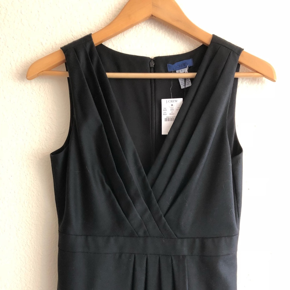 NWT J.Crew Tailored Little Black Dress, Midi - Picture 2 of 7